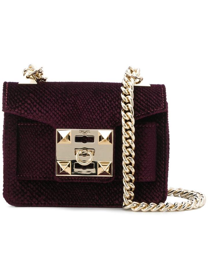 Salar Gaia Velvet Mini Bag - Pink & Purple