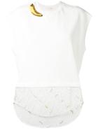 Giamba - Sequinned Banana Blouse - Women - Cotton - 42, White, Cotton