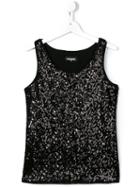 Dsquared2 Kids Sequinned Tank Top, Girl's, Size: 16 Yrs, Black