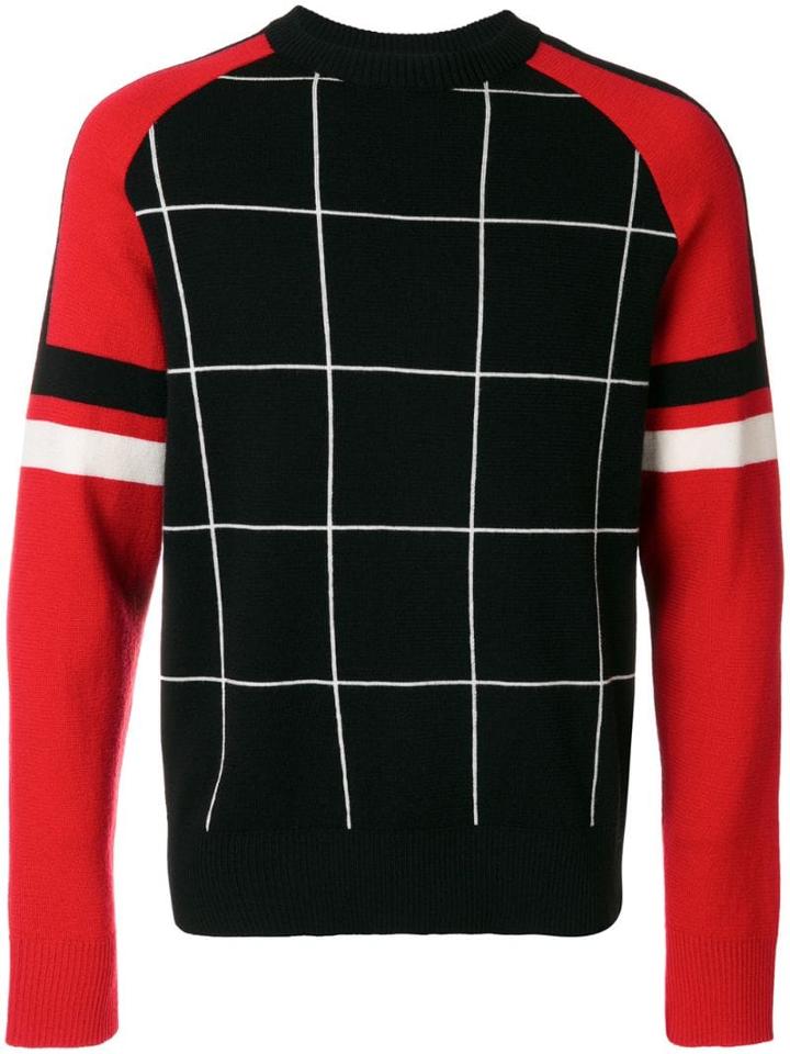 Ami Paris Tricolour Crewneck Sweater - Black
