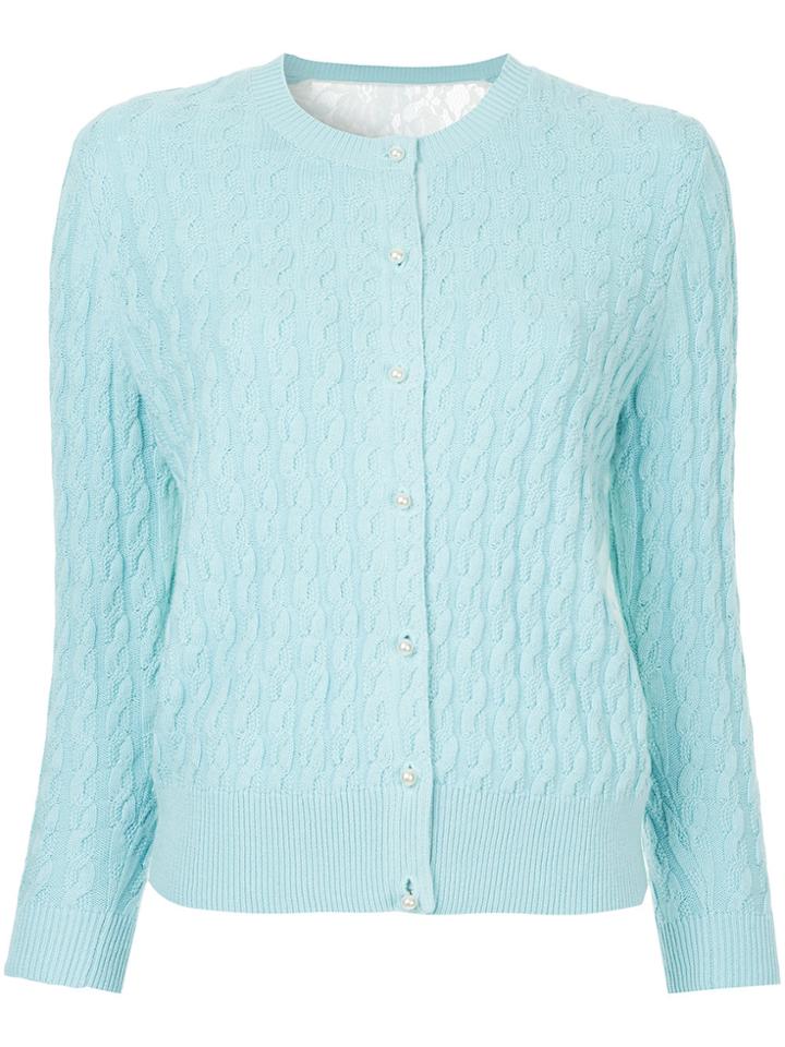 Onefifteen Cable Knit Cardigan - Blue