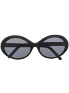Christian Roth Series Oval Sunglasses - Black