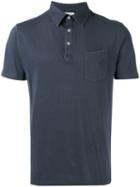 Officine Generale Classic Polo Shirt, Men's, Size: Small, Blue, Cotton