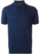 Roberto Collina Fine Knit Polo Shirt, Men's, Size: 52, Blue, Cotton