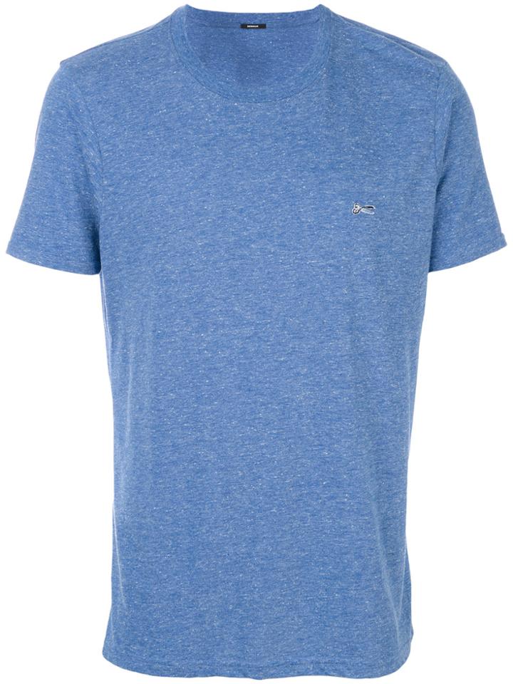 Denham Marl Effect T-shirt - Blue