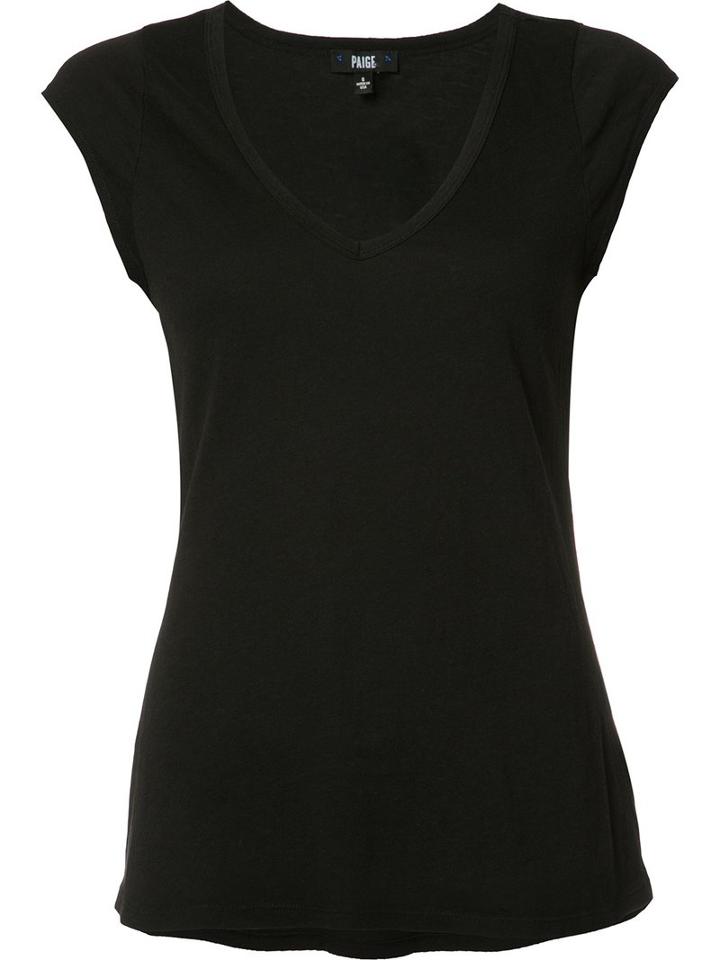 Paige Scoop Neck T-shirt, Women's, Size: Large, Black, Cotton/polyester/lyocell