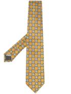 Canali Mosaic Print Tie - Yellow
