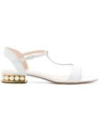 Nicholas Kirkwood Casati Pearl T-bar Sandals - White