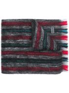 Saint Laurent Striped Scarf - Red
