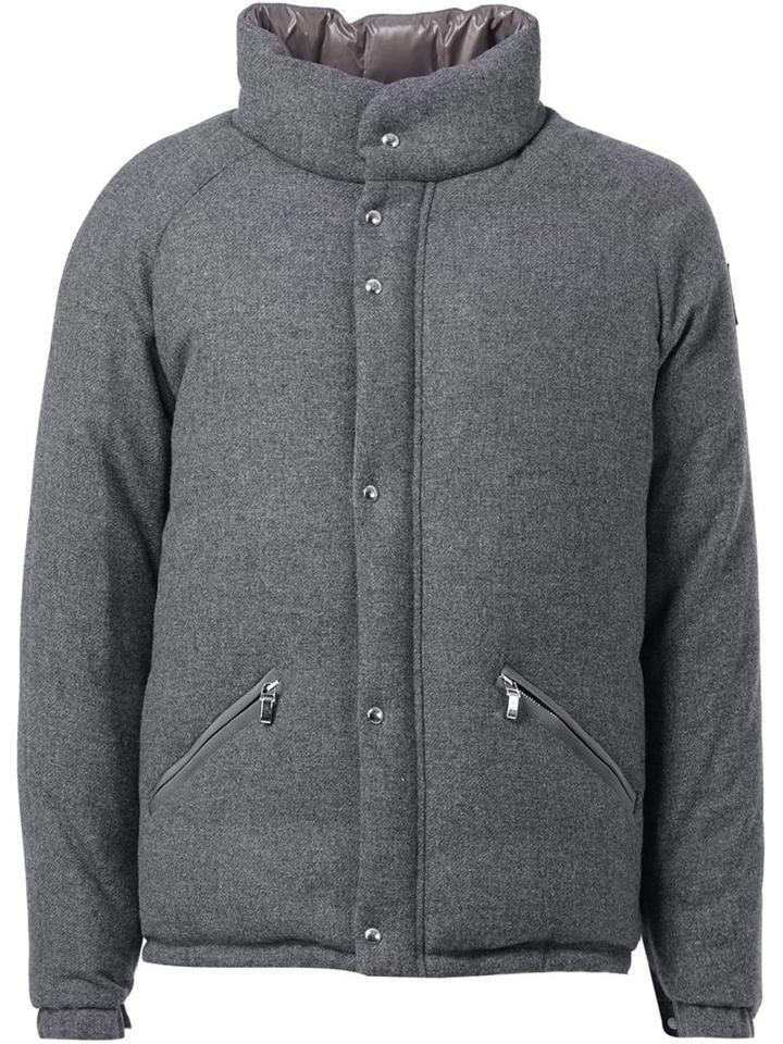 Moncler Gamme Bleu Reversible Padded Jacket, Men's, Size: 4, Grey, Feather Down/polyamide/wool