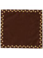 Jupe By Jackie Floral Print Pocket Square, Men's, Brown, Silk