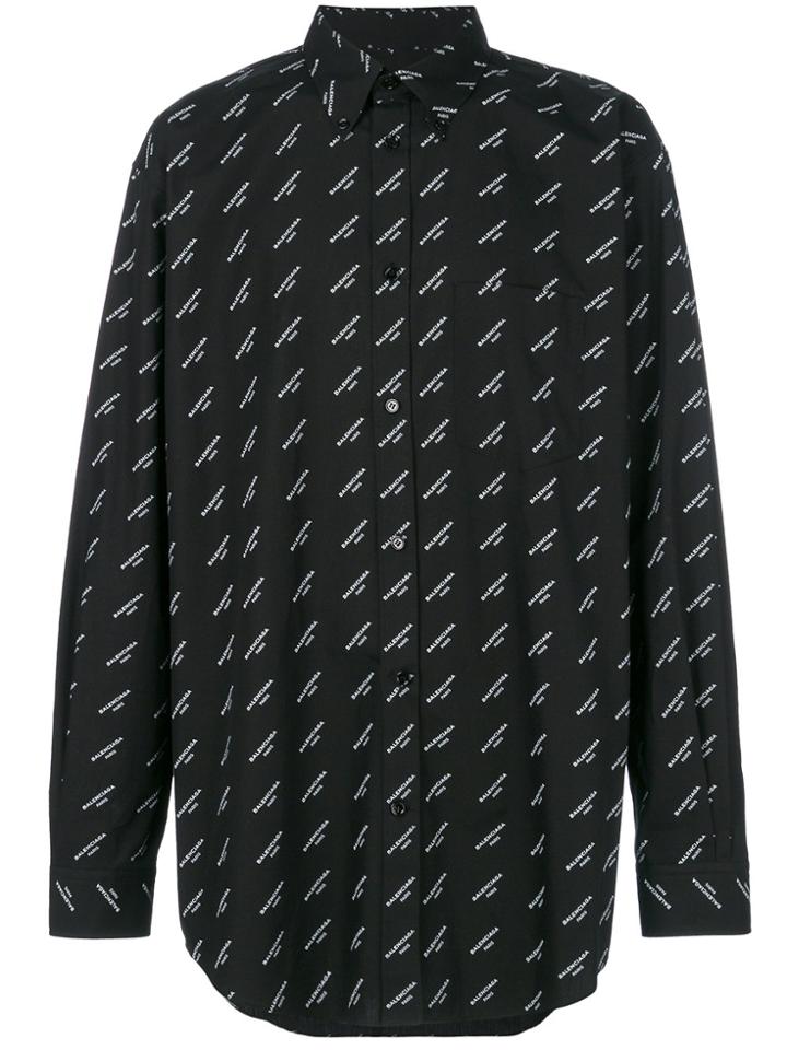 Balenciaga Normal Fit Shirt - Black
