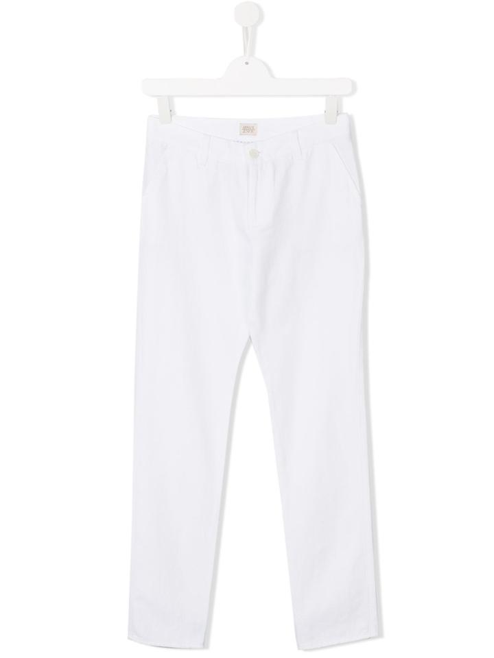Armani Junior Casual Trousers - White