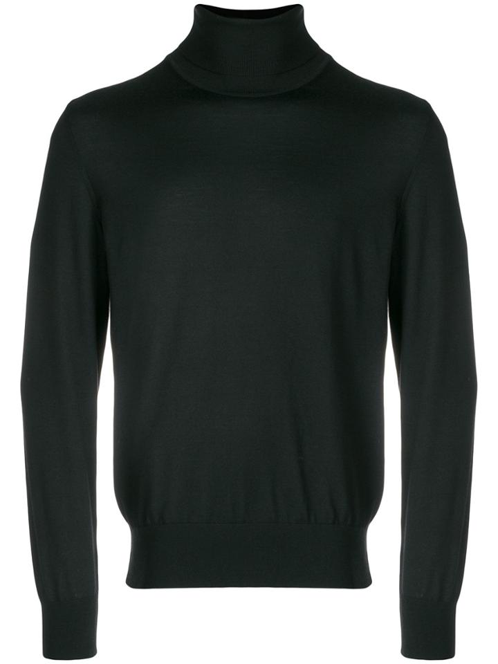 Z Zegna Roll Neck Long Sleeve Jumper - Black