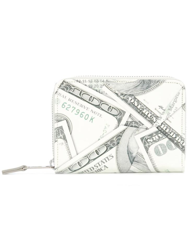 Maison Margiela Dollar Printed Wallet - White