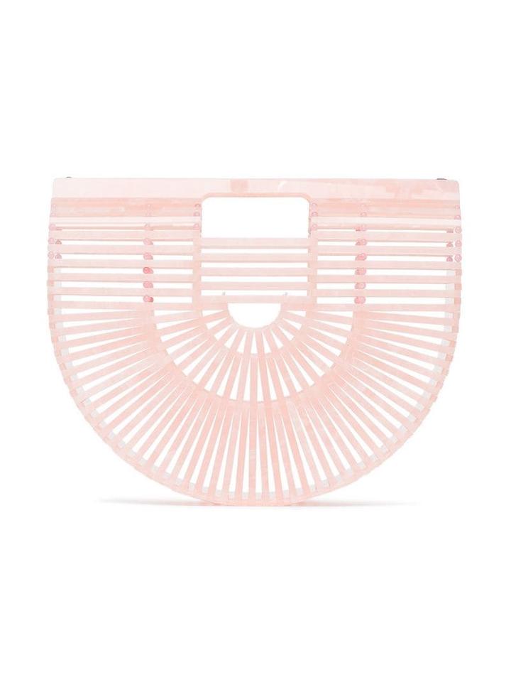 Cult Gaia Pink Small Ark Acrylic Bag - Green