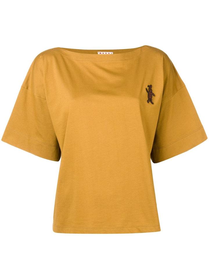 Marni Embroidered Motif T-shirt - Yellow & Orange