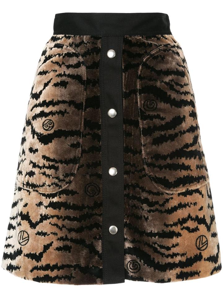 Giambattista Valli Contrast Fabric Skirt - Brown