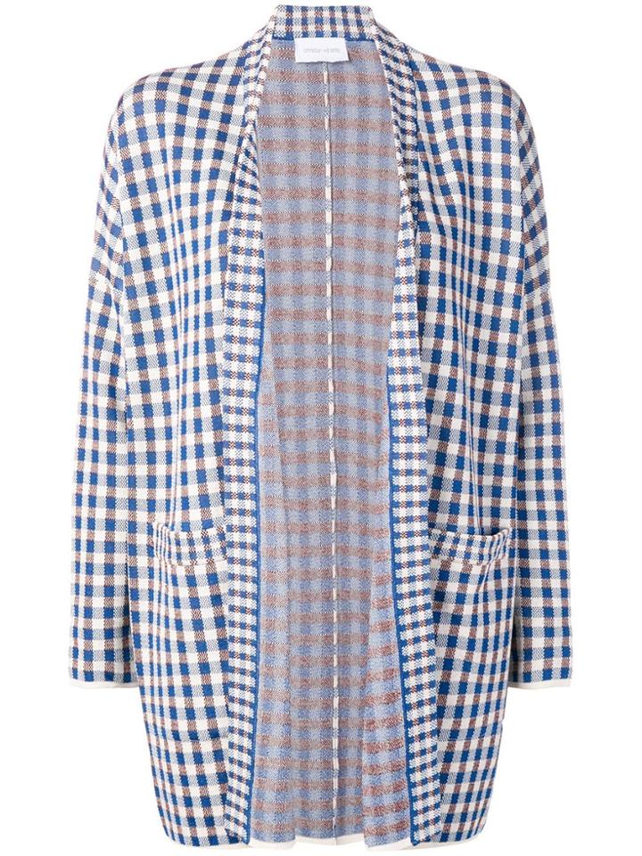 Christian Wijnants Kameko Checked Cardigan - Blue