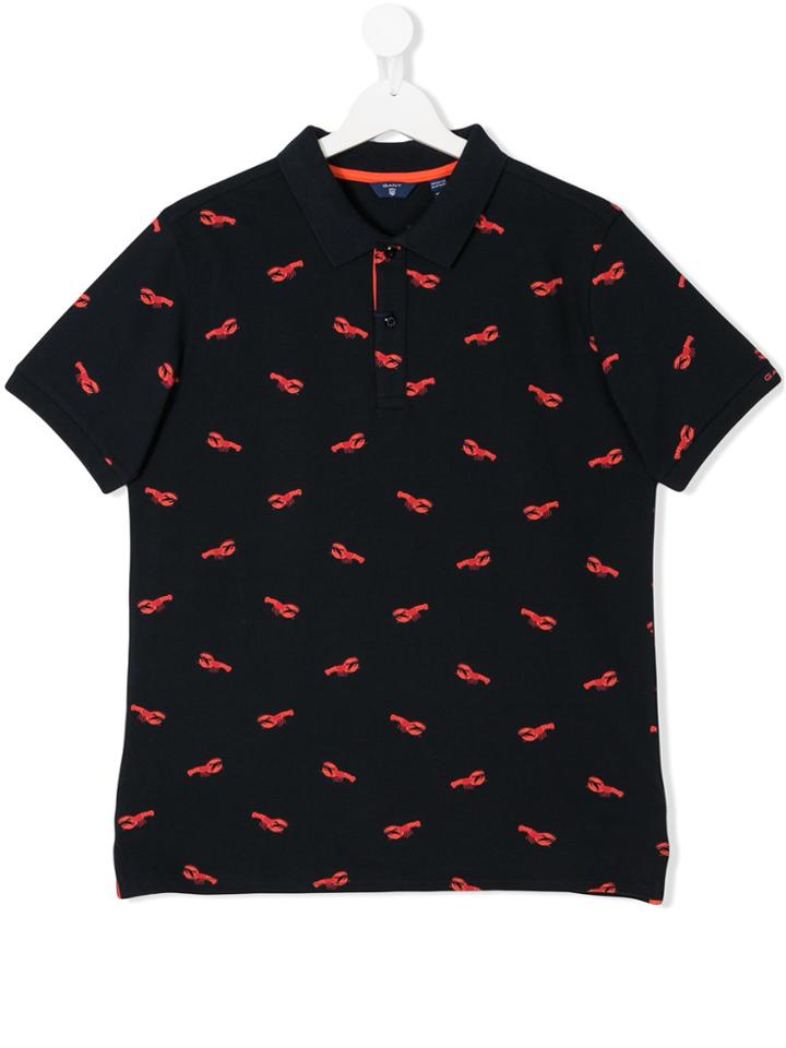 Gant Kids Teen Lobster Print Polo Shirt - Blue