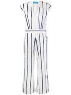 Mih Jeans Side Button Jump Suit - White