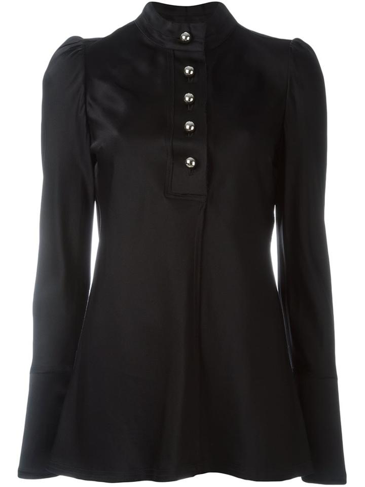Proenza Schouler Longsleeved Blouse, Women's, Size: 8, Black, Acetate/viscose/silk