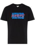 Kenzo Akira Logo Print Cotton T-shirt - Black