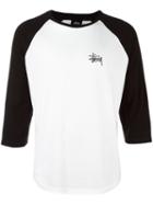 Stussy Contrast Sleeves T-shirt, Men's, Size: Large, Black, Cotton