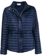 Michael Michael Kors Waist-tie Padded Jacket - Blue