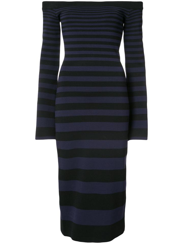 Rebecca Vallance Striped Fitted Dress - Blue