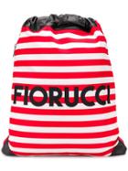 Fiorucci Striped Logo Backpack - Red
