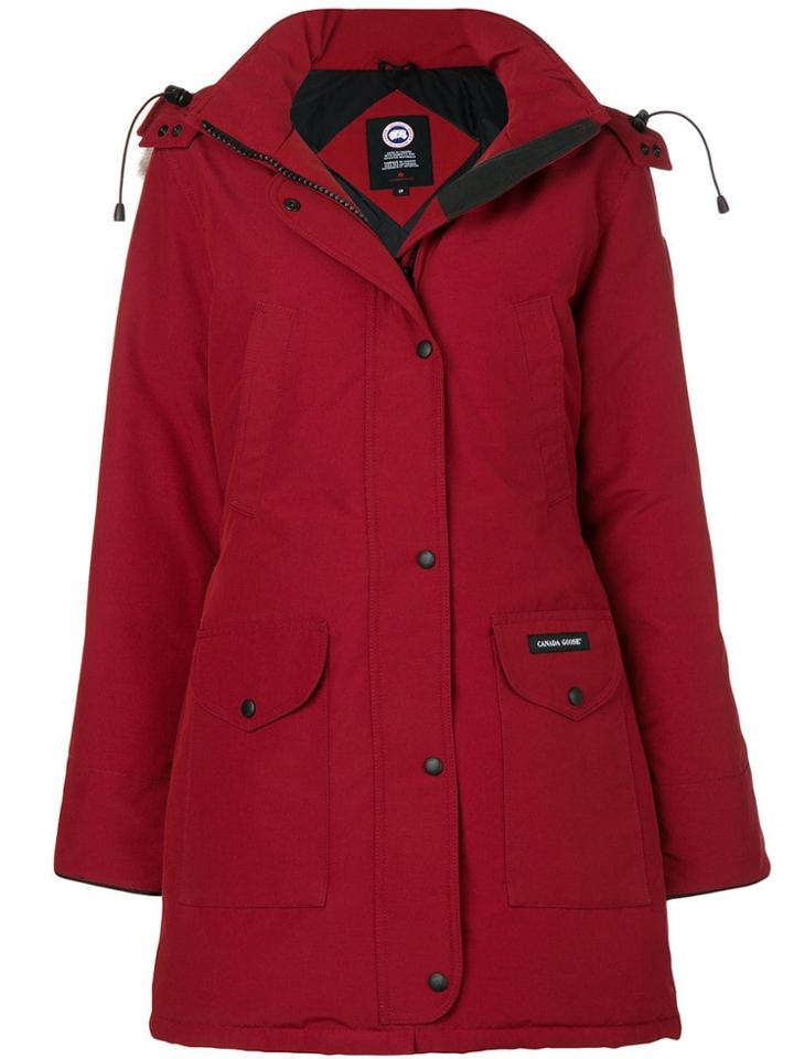 Canada Goose Fur Trim Parka - Red