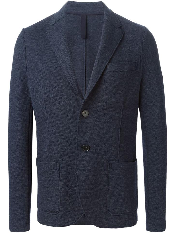 Harris Wharf London Classic Blazer, Men's, Size: 56, Blue, Virgin Wool/polyester