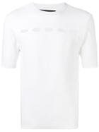 Oval Cut Out T-shirt - Men - Polyester/viscose - S, White, Polyester/viscose, Diesel Black Gold