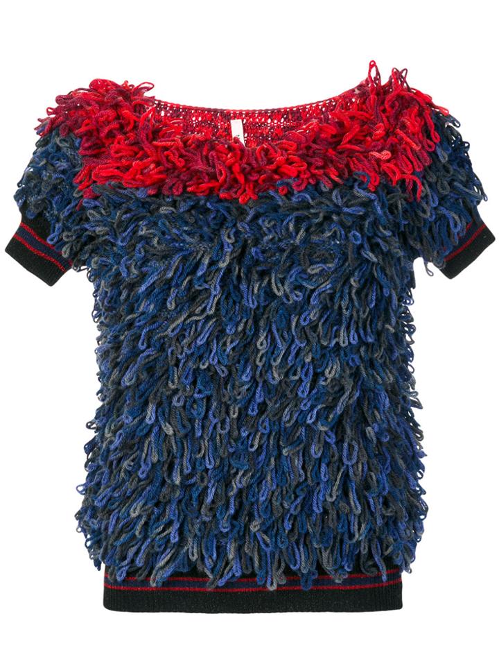 Miahatami Textured Knitted Top - Blue