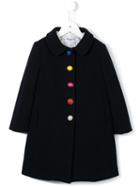 Simonetta Peter Pan Collar Coat, Toddler Girl's, Size: 2 Yrs, Blue