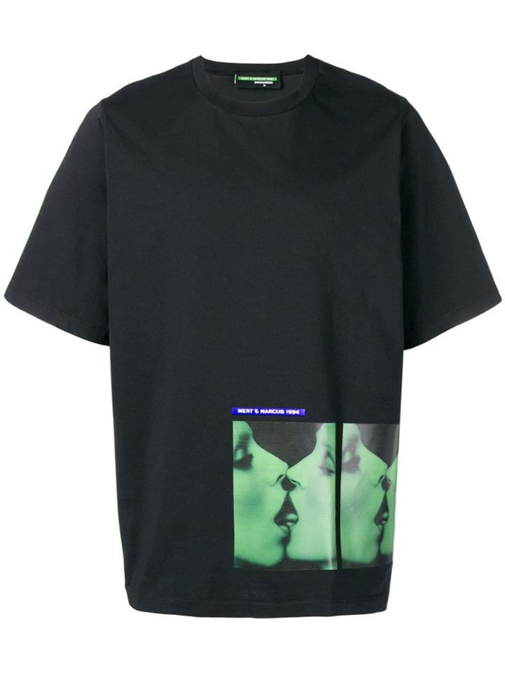 Dsquared2 Kiss Print Oversized T-shirt - Black