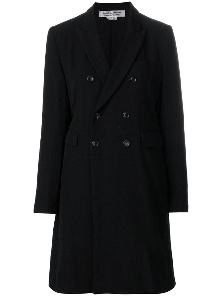 Comme Des Garçons Comme Des Garçons Double Breasted Coat - Black