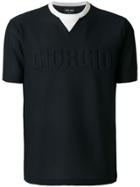 Giorgio Armani Embossed Mesh Layer T-shirt - Blue