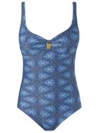 Lygia & Nanny Abstract Print Swimsuit, Women's, Size: 40, Blue, Polyamide/spandex/elastane