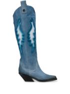 Diesel Knee-high Cowboy Boots - Blue