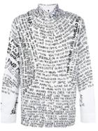 Oamc - Scribble Print Shirt - Men - Cotton - M, White, Cotton
