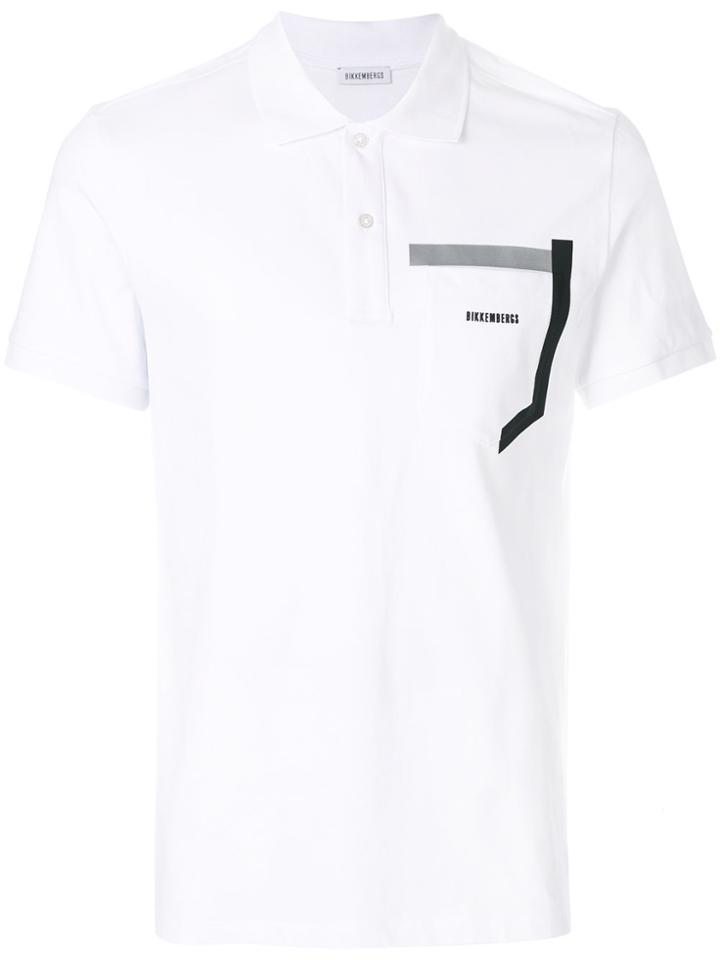 Dirk Bikkembergs Logo Patch Polo Top - White