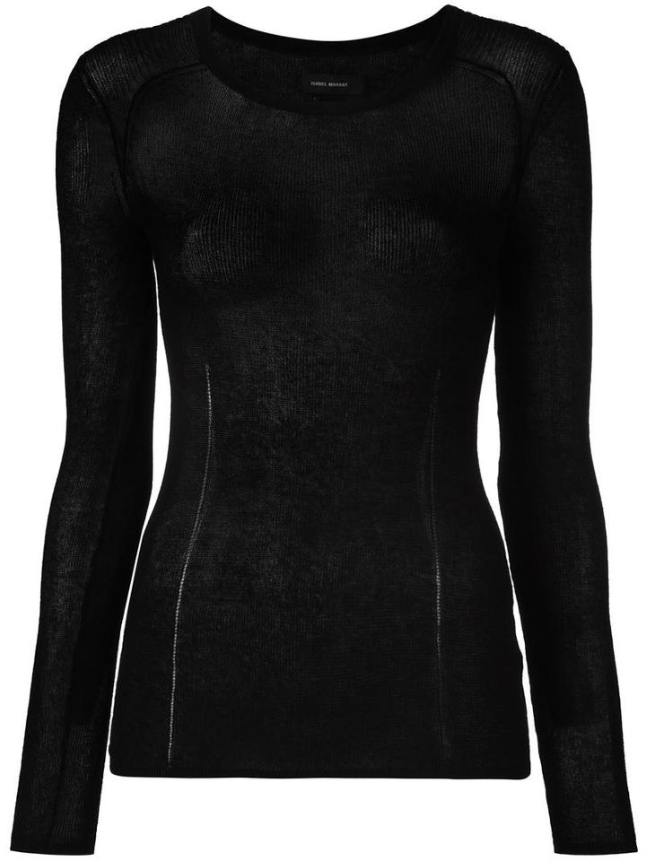 Isabel Marant Arbella Top, Women's, Size: 38, Black, Cotton/polyamide