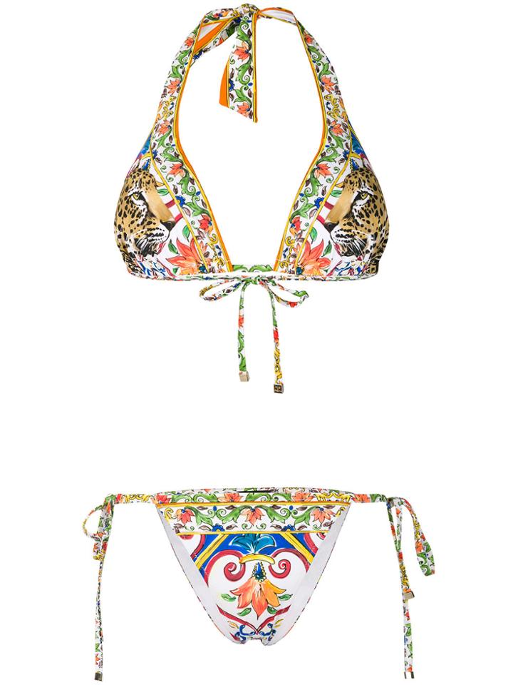 Dolce & Gabbana Printed String Bikini - Multicolour