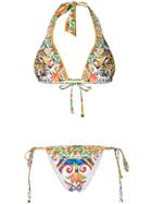 Dolce & Gabbana Printed String Bikini - Multicolour