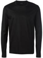 Z Zegna Round Neck T-shirt, Men's, Size: Xl, Black, Cotton