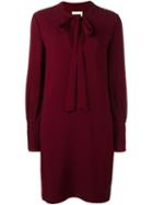 Chloé Neck Tie Dress, Women's, Size: 36, Red, Silk/acetate/viscose