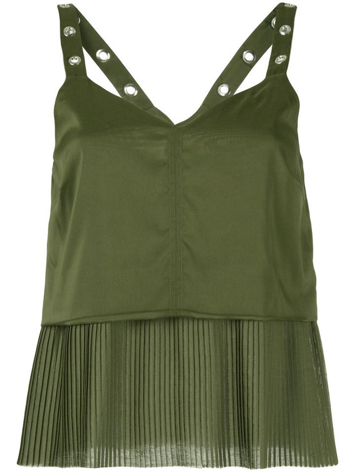Aalto - Layered Vest - Women - Polyester/acetate - 38, Green, Polyester/acetate
