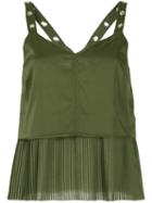 Aalto - Layered Vest - Women - Polyester/acetate - 38, Green, Polyester/acetate